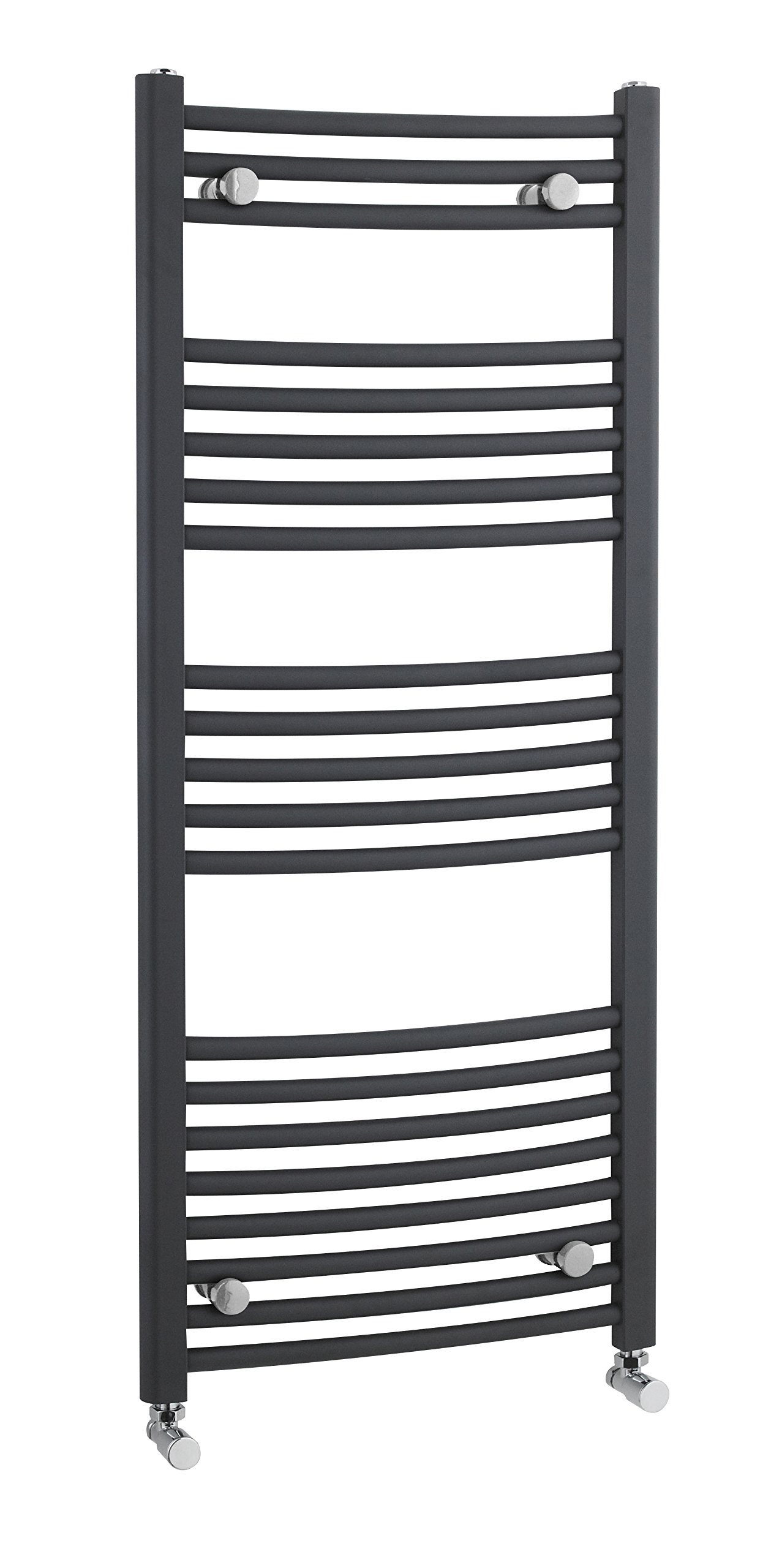 Nuie Anthracite Curved Ladder Rail | | Steel | 1150Mm X 500Mm