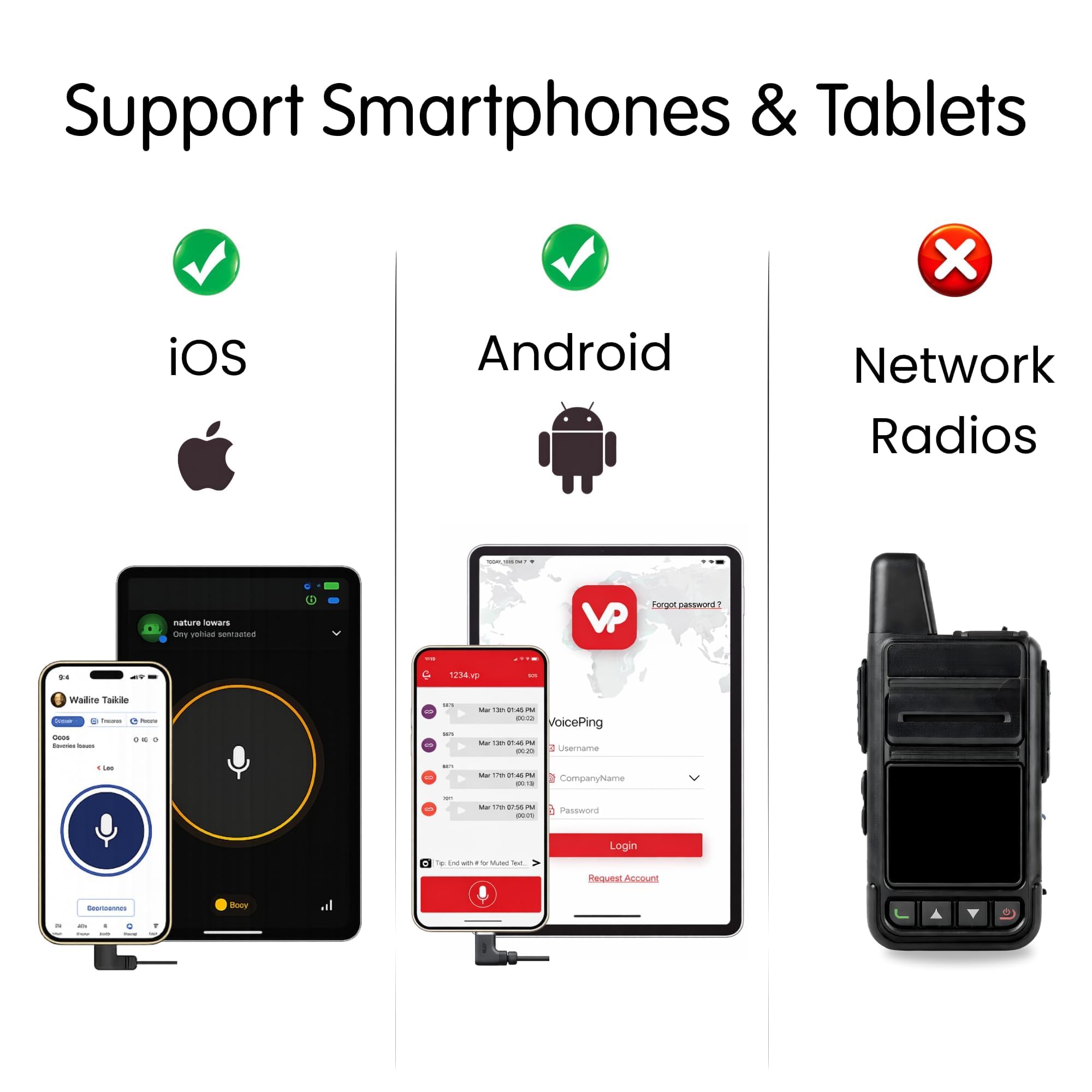 S26 PTT - Auricolari USB C con pulsante PTT e microfono (per team, Zello e altre app Walkie Talkie su smartphone Android/iOS) (confezione da 3)