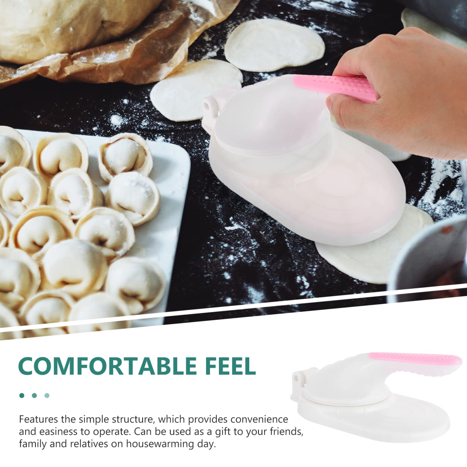 Hemoton Dumpling Skin Maker Dough Press: Ravioli Maker Empanadas Press Mold Tortilla Press Tofu Press Pasta Maker Machine Kitchen Accessories