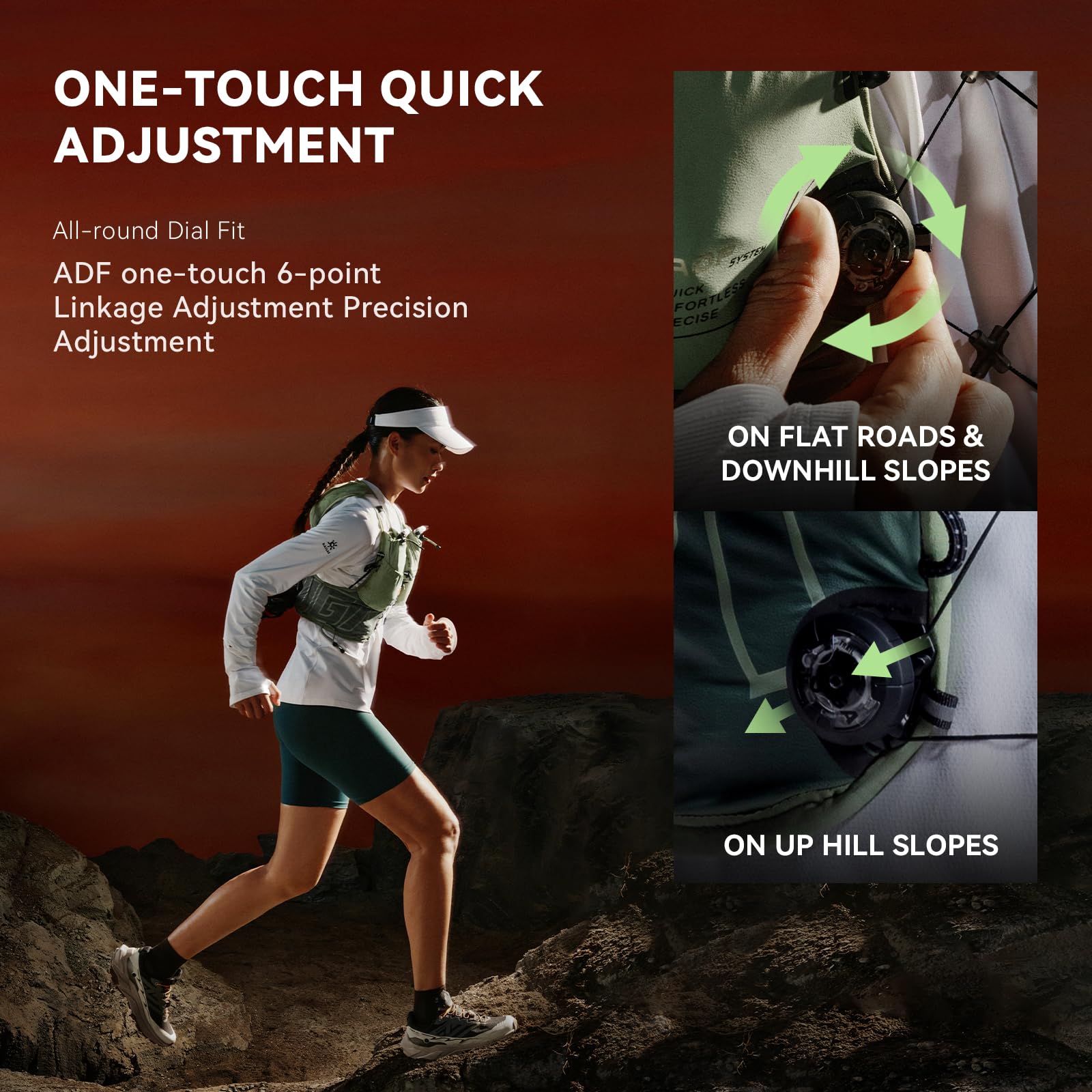 KAILAS FUGA AIR 7 ? Running Hydration Vest Hydration Pack Lightweight with Two TPU Water Bladders for Women Trail Cycling Hiking Tamashii Green M?C-D?