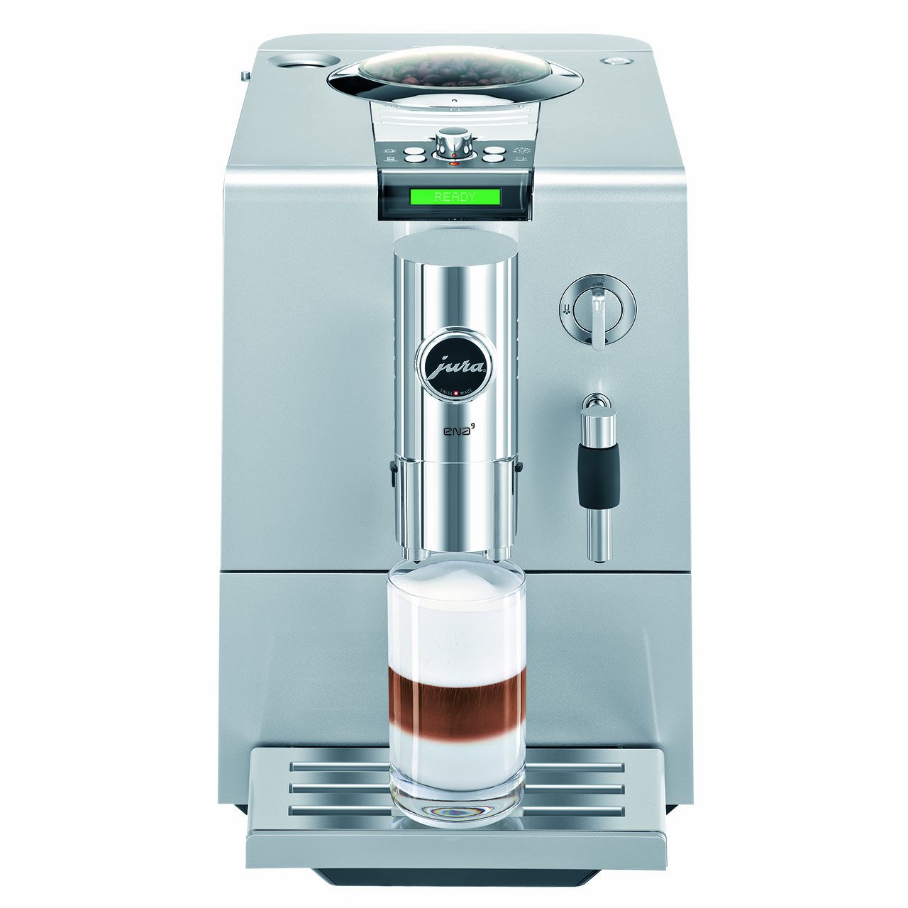 Jura ENA 9 One Touch Libera installazione Automatica Macchina per espresso 1.1L 10tazze Nero, Argento