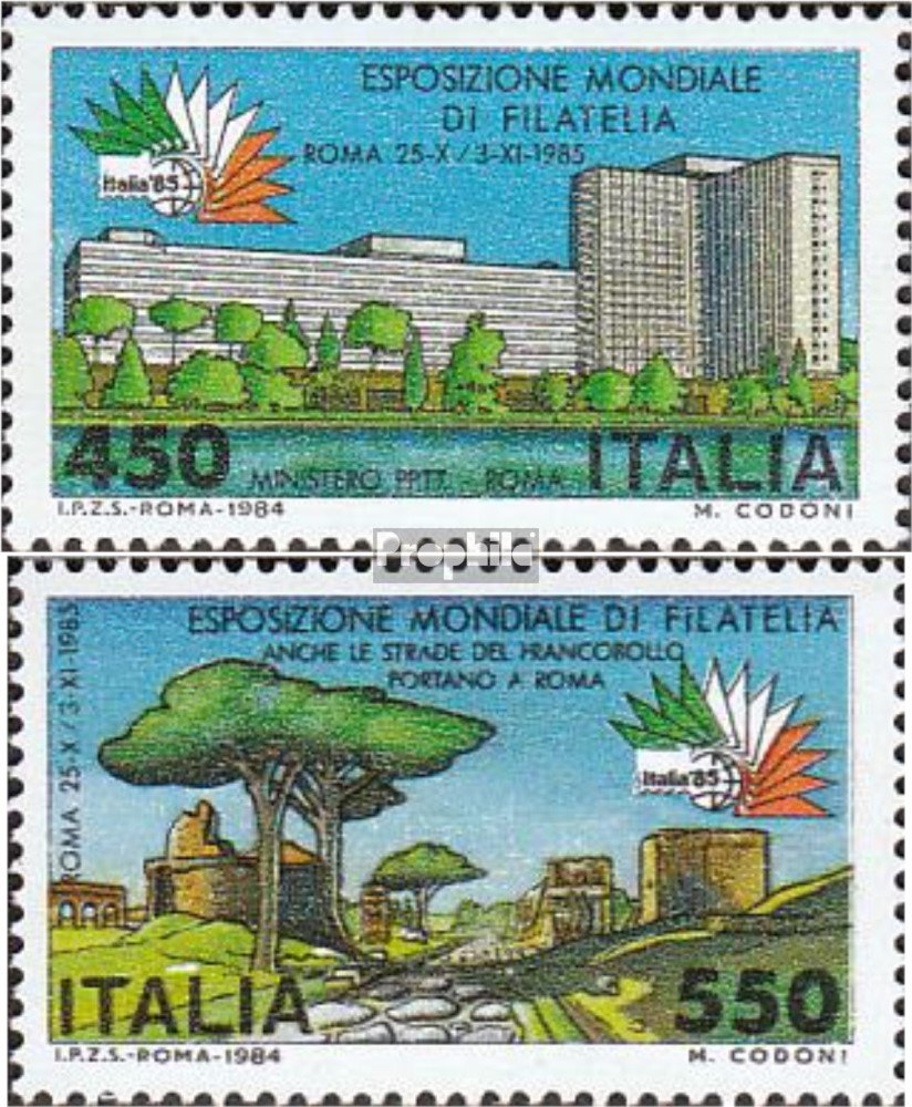 Prophila Collection: Francobolli Italia 1876-1877 Tre Strisce (Ed. Completa) MNH, 1984 Pizza/Tecnologia