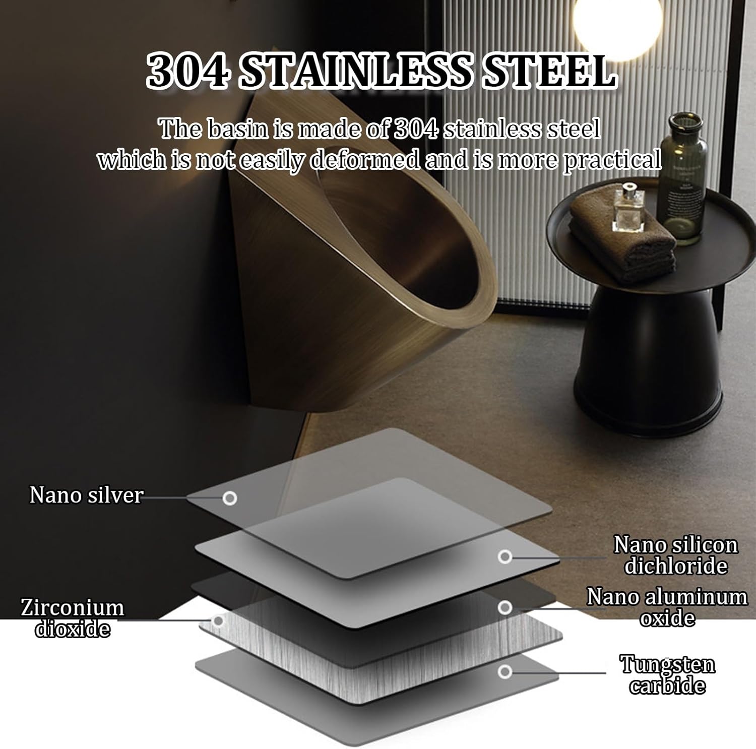 Wall-Mounted Automatic Sensor Urinal Flusher,Commercial 304 Stainless Steel Urinal,Men's Intelligent Flush Splash Proof Urinals,High-Efficiency Flushing Urinals,for Hotels And Bars(Brown)