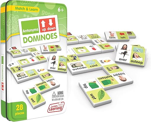 Miniatura 5 de Junior Learning Antónimos Match & Learn Dominó, Multicolor