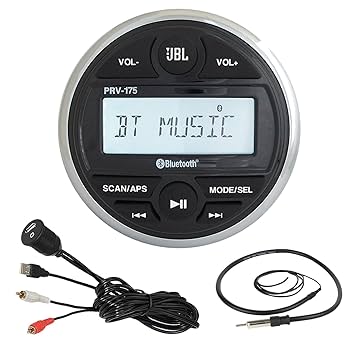 (未使用･未開封品)　JBL PRV 175?AM/FM/USB/Bluetoothゲージスタイルステレオ v1yptgt Amazon.com: JBL PRV-175 Marine Gauge Hole Mount USB