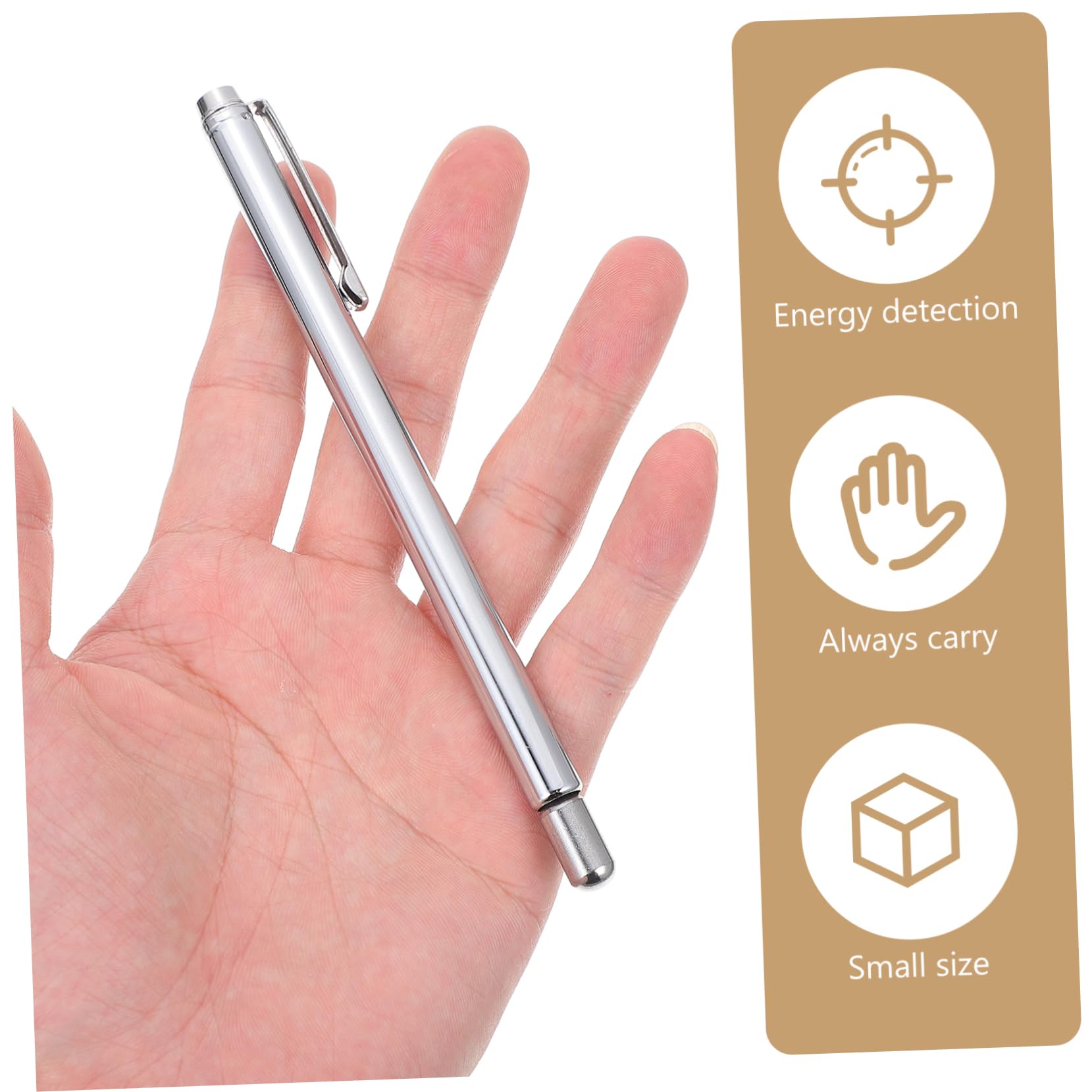 FUNOMOCYA Stainless Steel Dowsing Rod Case Retractable for Treasure Hunting Easy to Carry