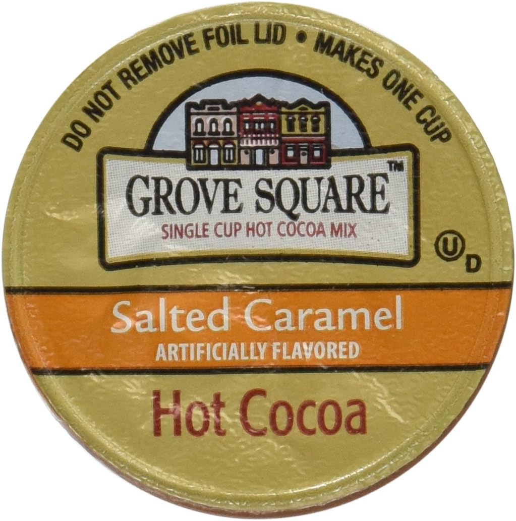 Grove Square Salted Caramel Hot Cocoa, 12 Single Serve Cups by Samplers