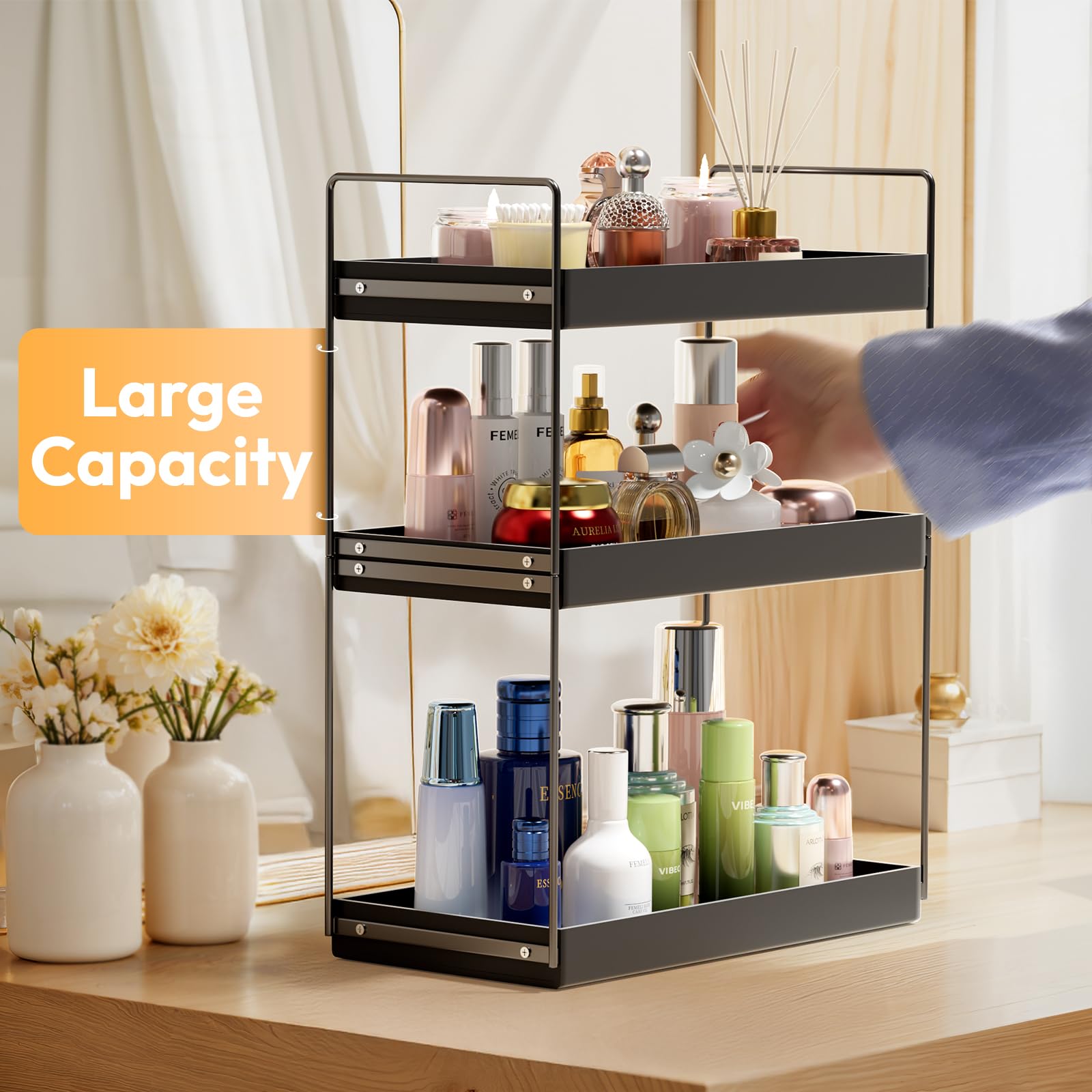 Amazon.com: Bathroom Countertop Organizer, 3 Tier Metal Vanity