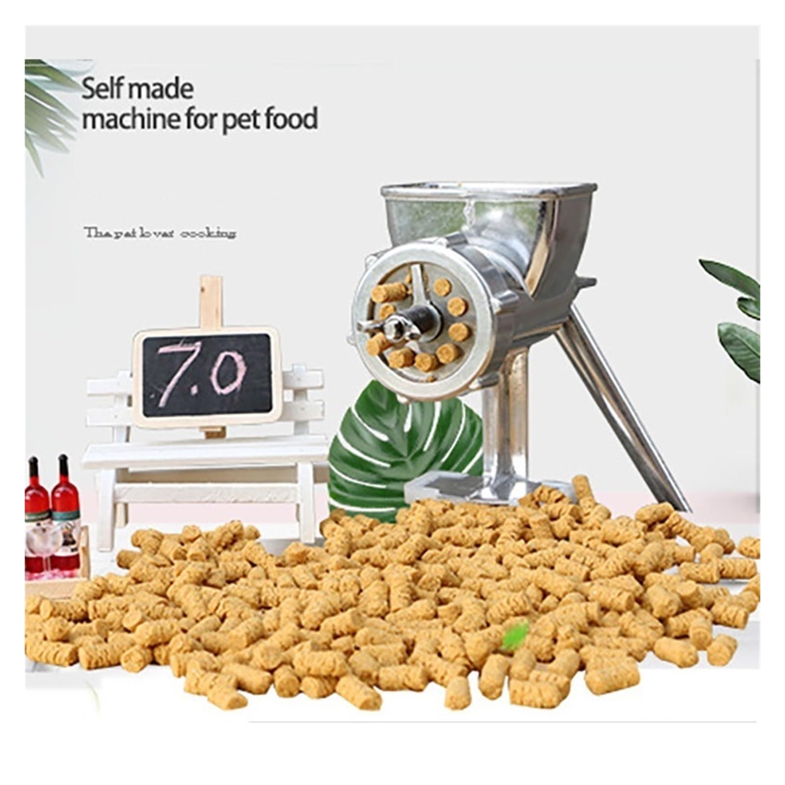 Macchina for la produzione di pellet di mangime for pesci, pollame e conigli manuale for uso domestico/strumento di lavorazione for estrusore di mangime for uccelli manuale Per uso fai da te(6.0mm par