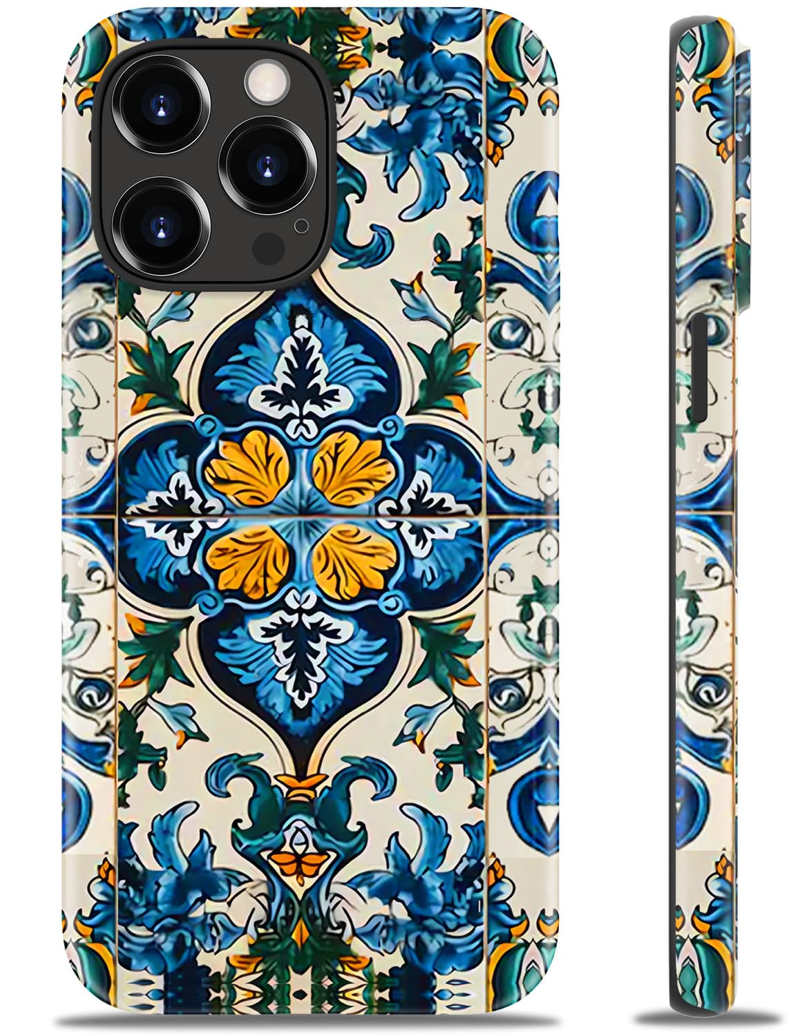 LUXMERRY for iPhone 13 Pro Case Cute - Wireless Charging Compatible - Dual-Layer Hard Shell + Silicone Cover - Protective Phone Case Aesthetic Trendy