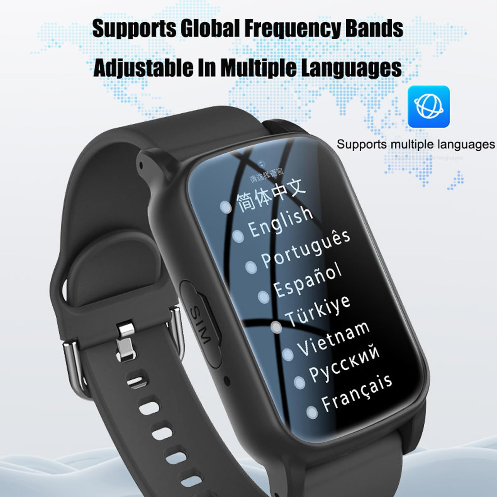 Reloj inteligente de detección de caídas, rastreador GPS 4G con alarma SOS para personas mayores, detector de alerta de caídas y posicionamiento GPS para el cuidado de ancianos