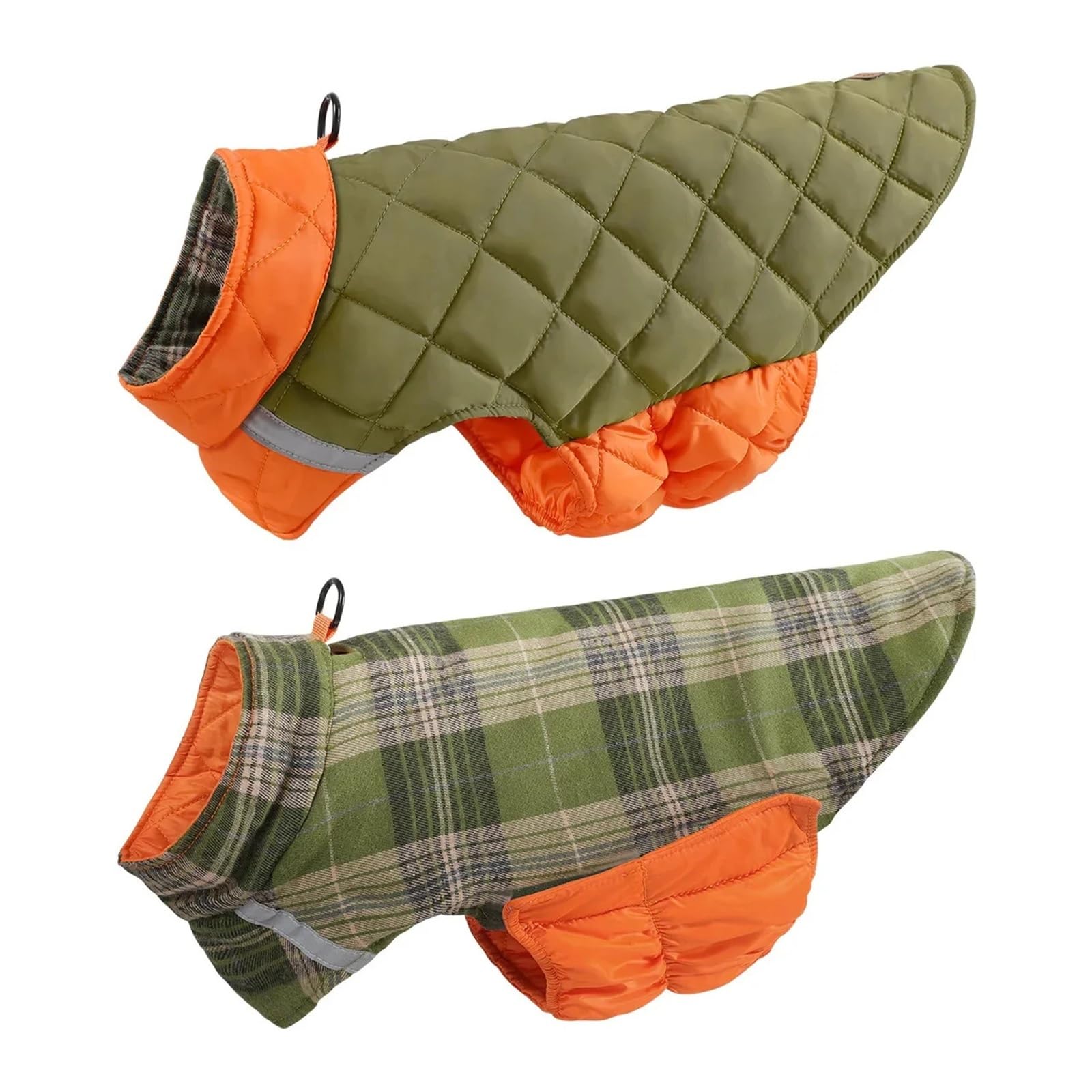 Manteau d'hiver pour chien XL vert résistant pour protéger du froid et du vent