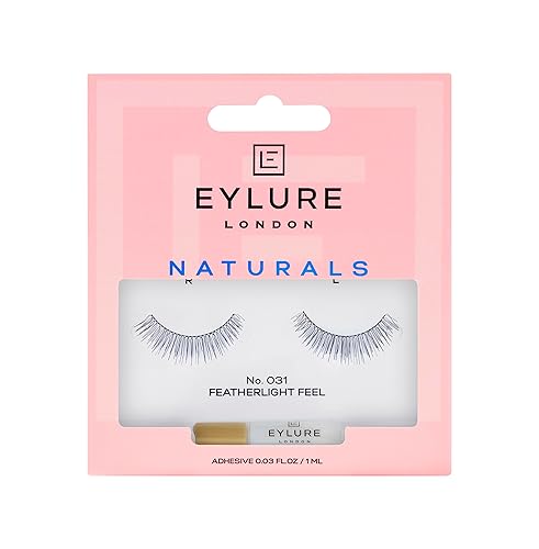 Eylure Naturals No. 031 Reusable Eyelashes, Adhesive Included, 1 Pair