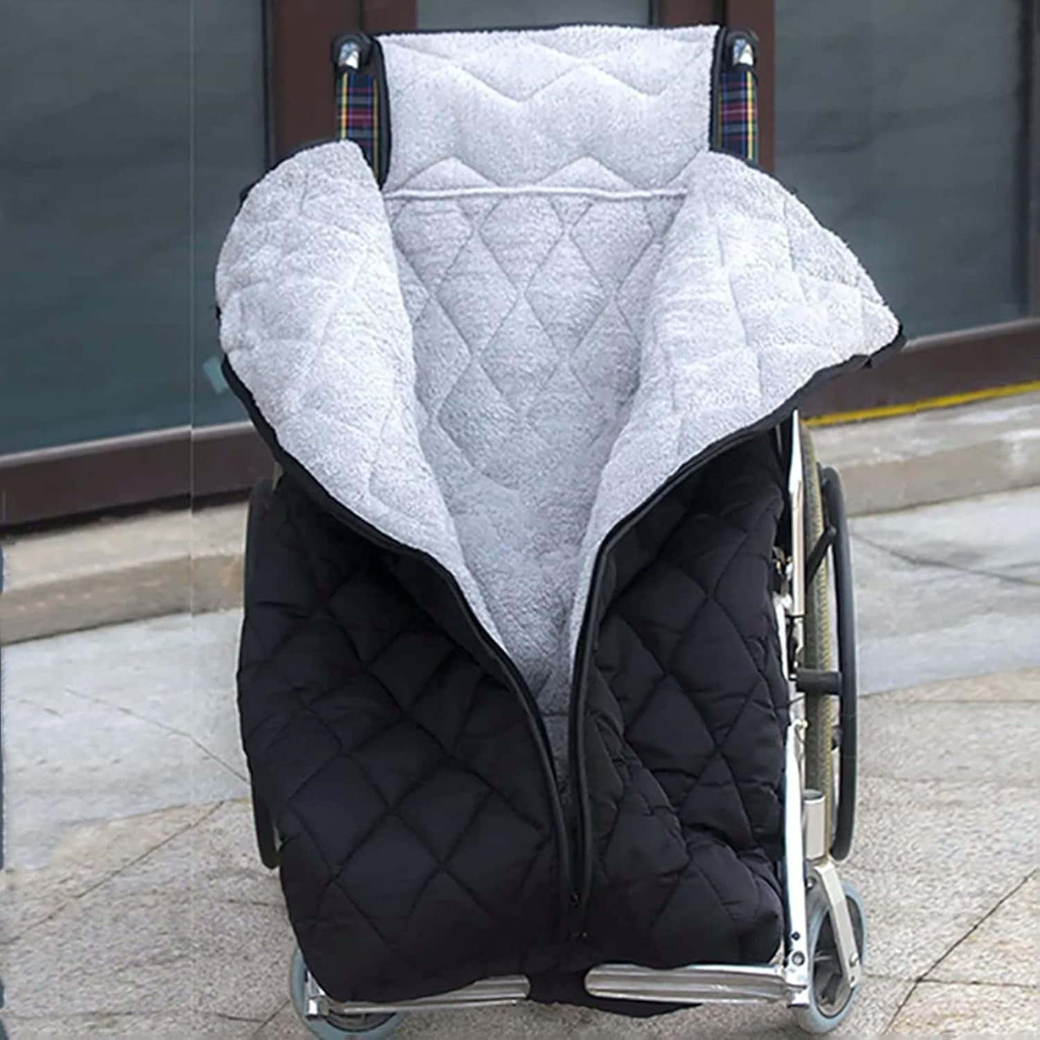 Manta Térmica para Silla De Ruedas, Saco para Silla De Ruedas, Manta Gruesa con Forro Polar, Impermeable, Funda para Piernas para Silla De Ruedas, Accesorio para Silla De Ruedas A