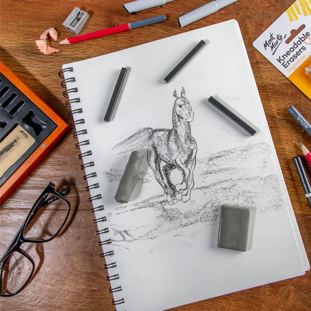 MONT MARTE Gomma Pane 2 pezzi per disegno carboncino pastello matita gesso