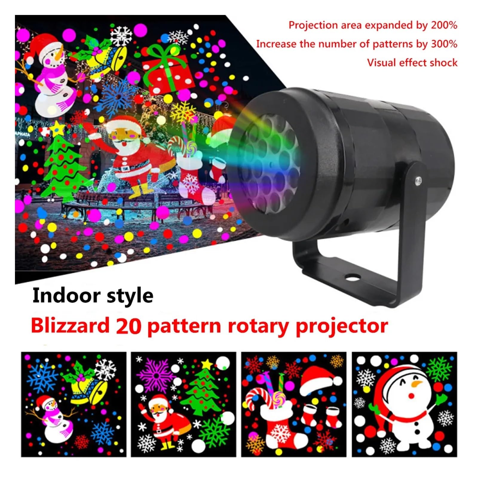 proiettore di luce, Lampada di Natale a LED girevole a 360° for interni ed esterni - Spettacolo luci