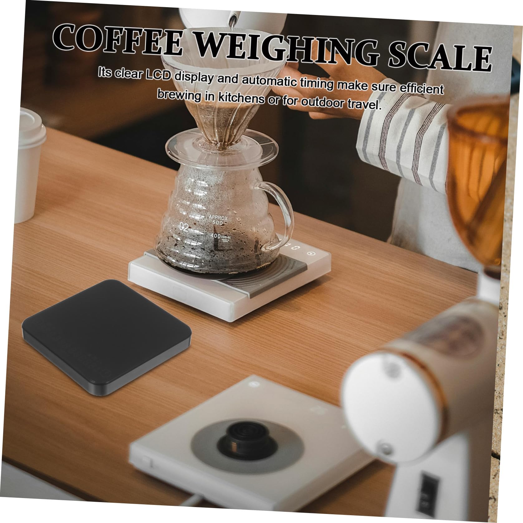Bilancia Elettronica per Caffè con Timer Integrato Ricaricabile Capacità Precisione per Espresso e Caffè Filtro Design Portatile e Compatto