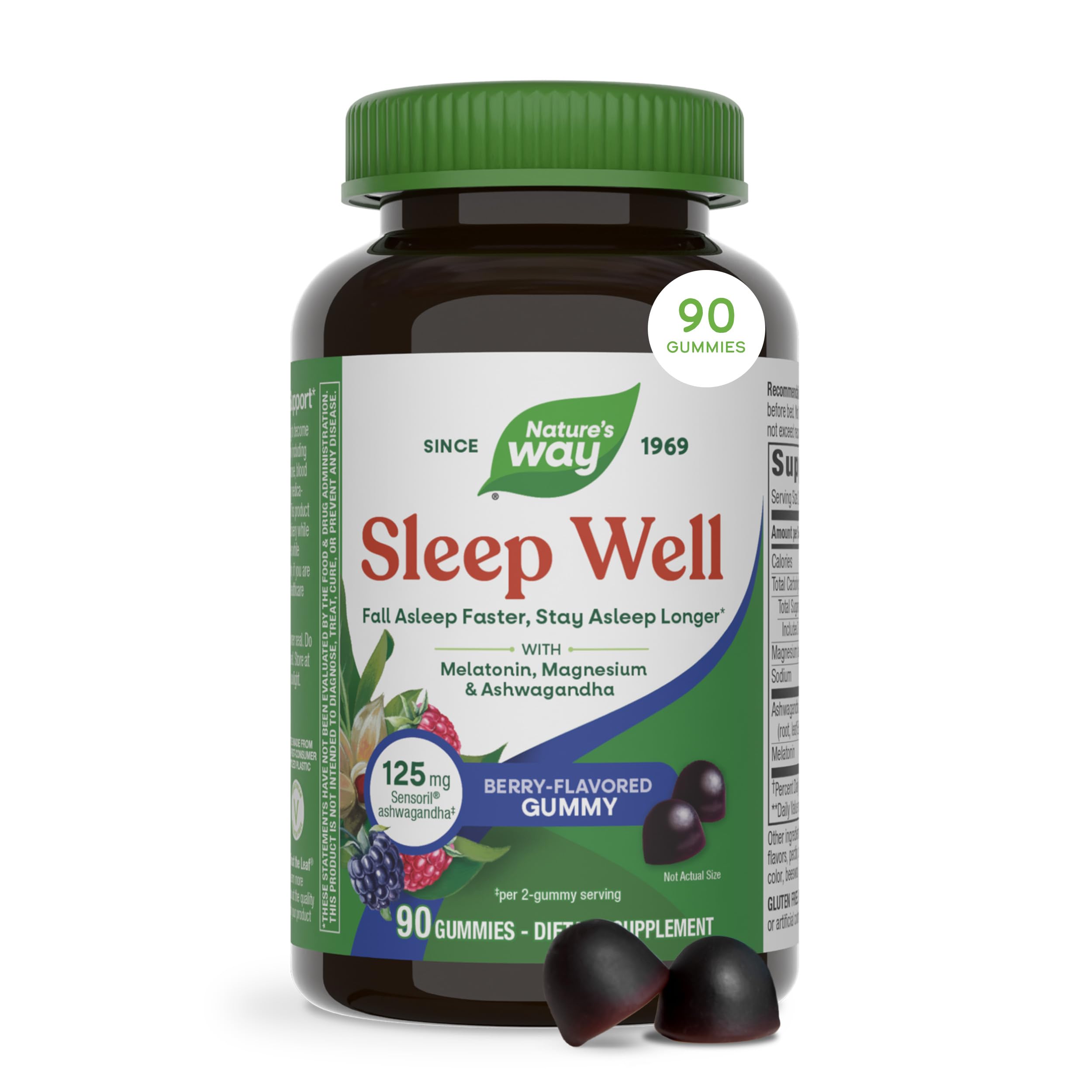 [BRSW2AY7PIIGE2TG] Nature's Way Sleep Well Melatonin Gummies, Adult Sleep Support Gummy*, 90ct