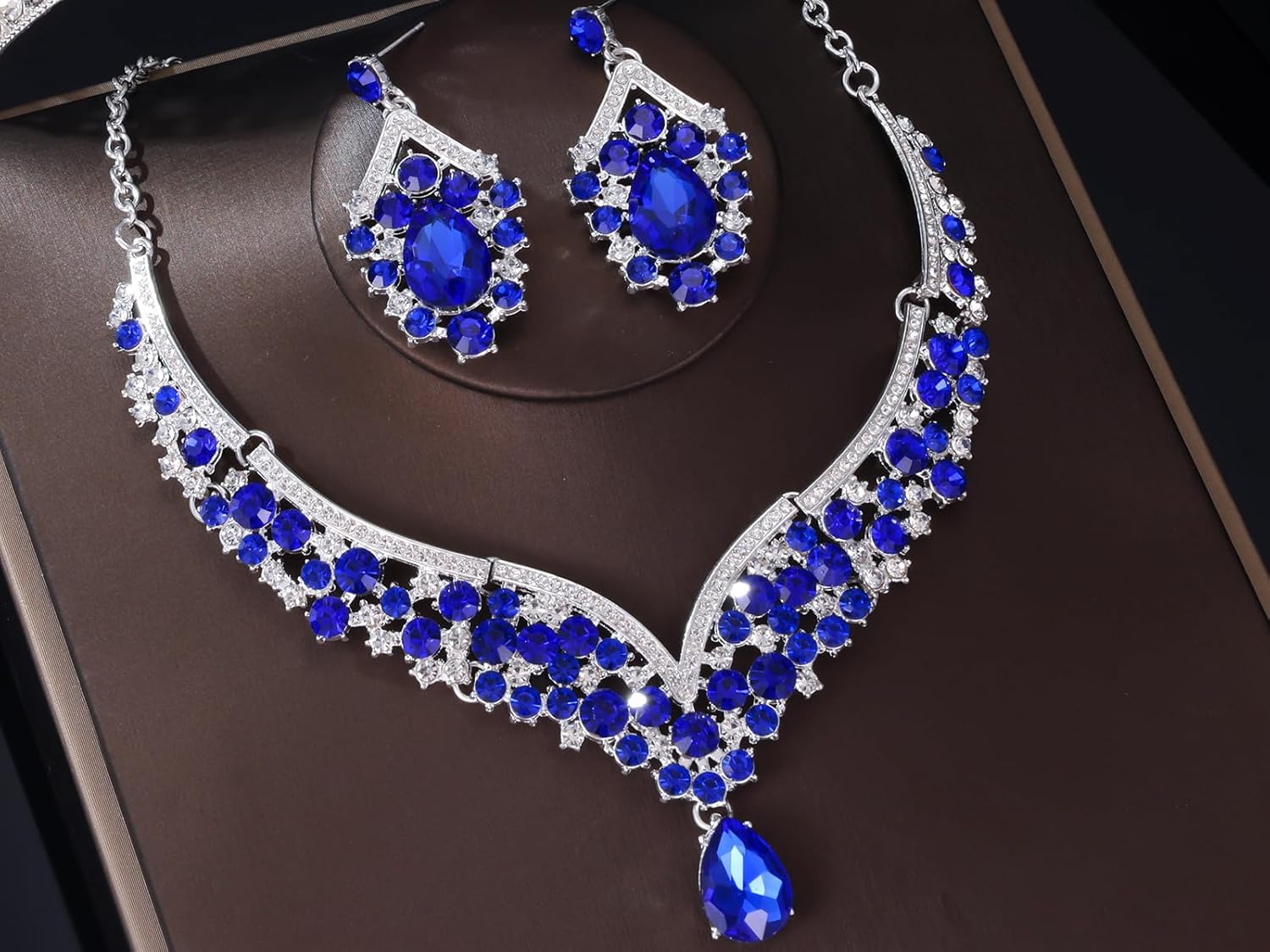 Kamirola Tiaras and Crowns for Women,Tiaras Earrings Necklace, Crystal Bridal Jewelry Set, Costume Party Halloween Prom Pageant Jewelry for Women (TR28)