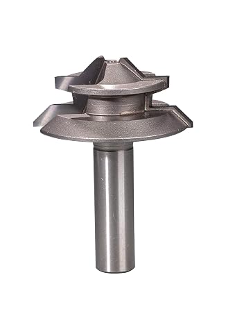 BETOP - 45-Degree Lock Miter Router Bit, 1/4" Shank x 1.5" Cutting Diameter, Carbide, 2 Flutes