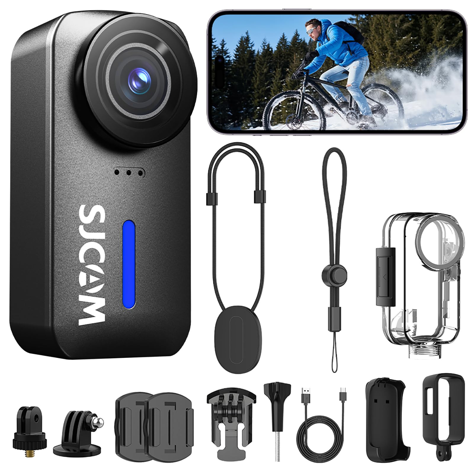 Amazon | SJCAM C110 PLUS 256GB POVコンボ、4KミニPOVボディカメラ 