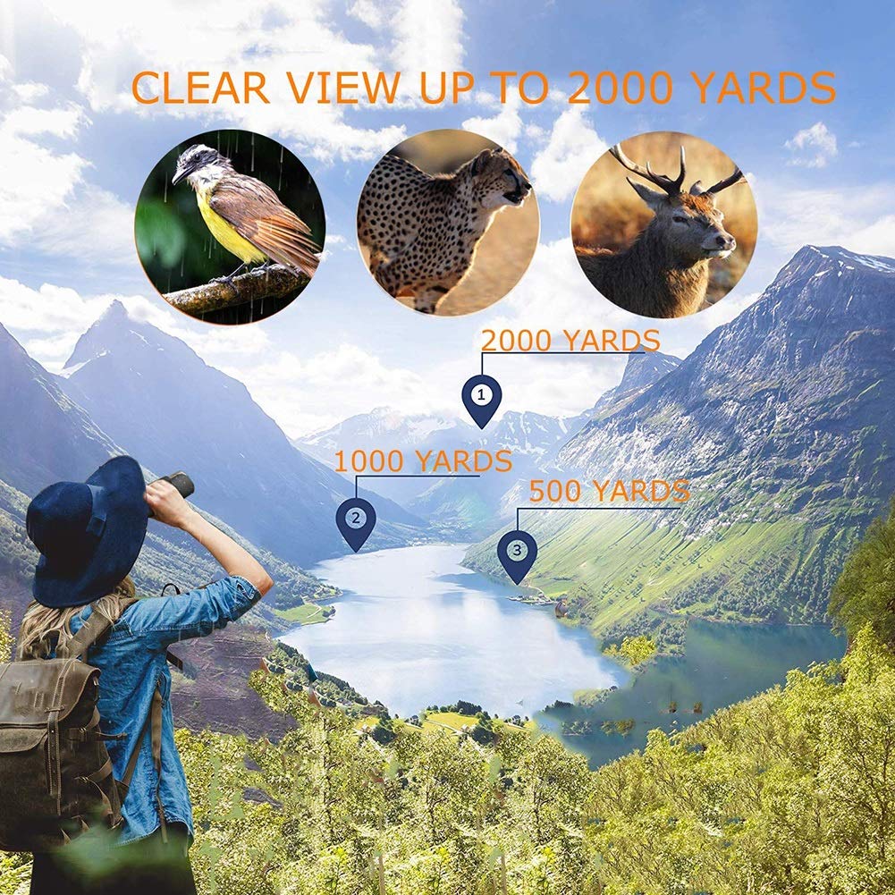 LYGXWJFC Monoculares para Adultos de Alta Potencia, telescopios, Zoom súper teleobjetivo de 10-300X32 mm para Viajes, observación de Aves, conciertos, Partidos de fútbol para observación de Aves para
