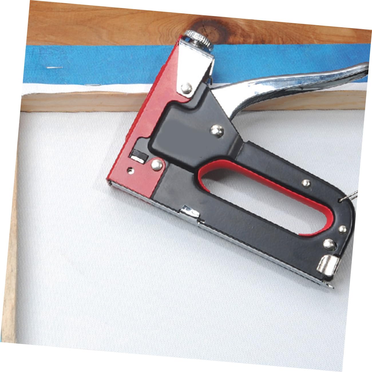 UKCOCO Graffettatrice Pesante a Pistola Design Ergonomico e Manico Curvo in Metallo, Dispositivo per Unghie a U per Lavori Artigianali e Fai da Te