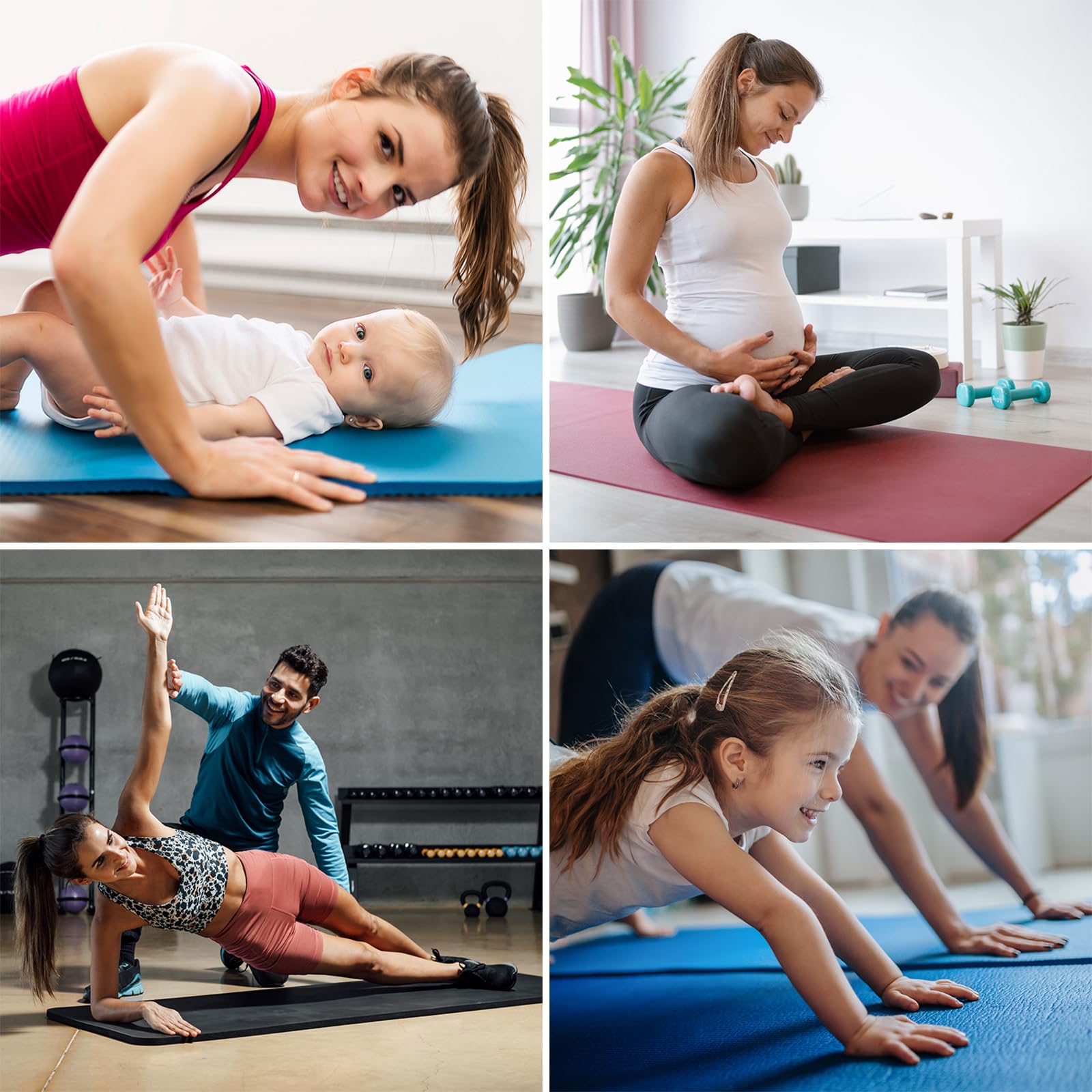 ALPIDEX Tapis de Yoga Épais 1,5 cm 3 Largeurs E-Book Matelas Sport Gymnastique Antidérapant sans Phtalates Sangle Transport Pilâtes Gym Aérobic Stretching Entraînement