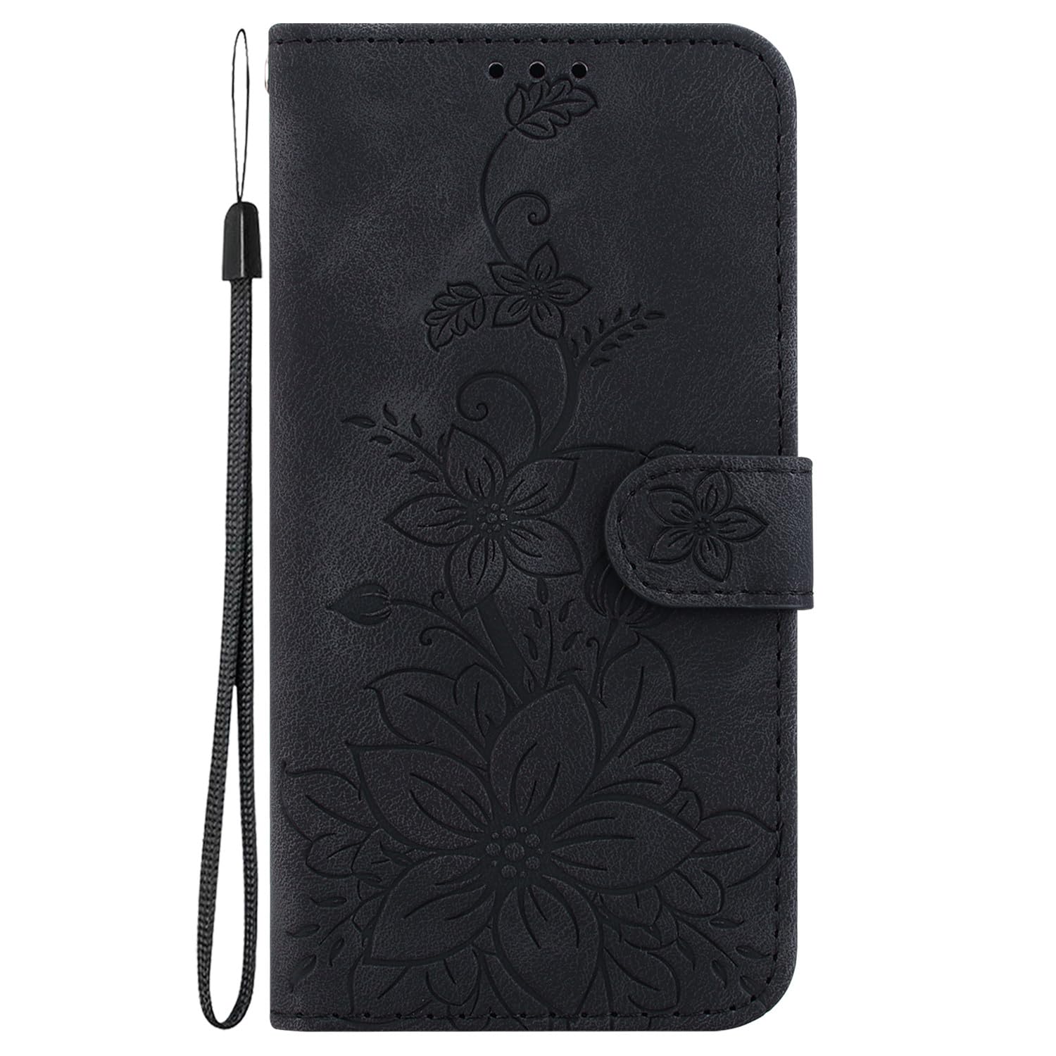 FJLBDE Wallet Case for iPhone 11 Pro, Lily Flower Pattern PU