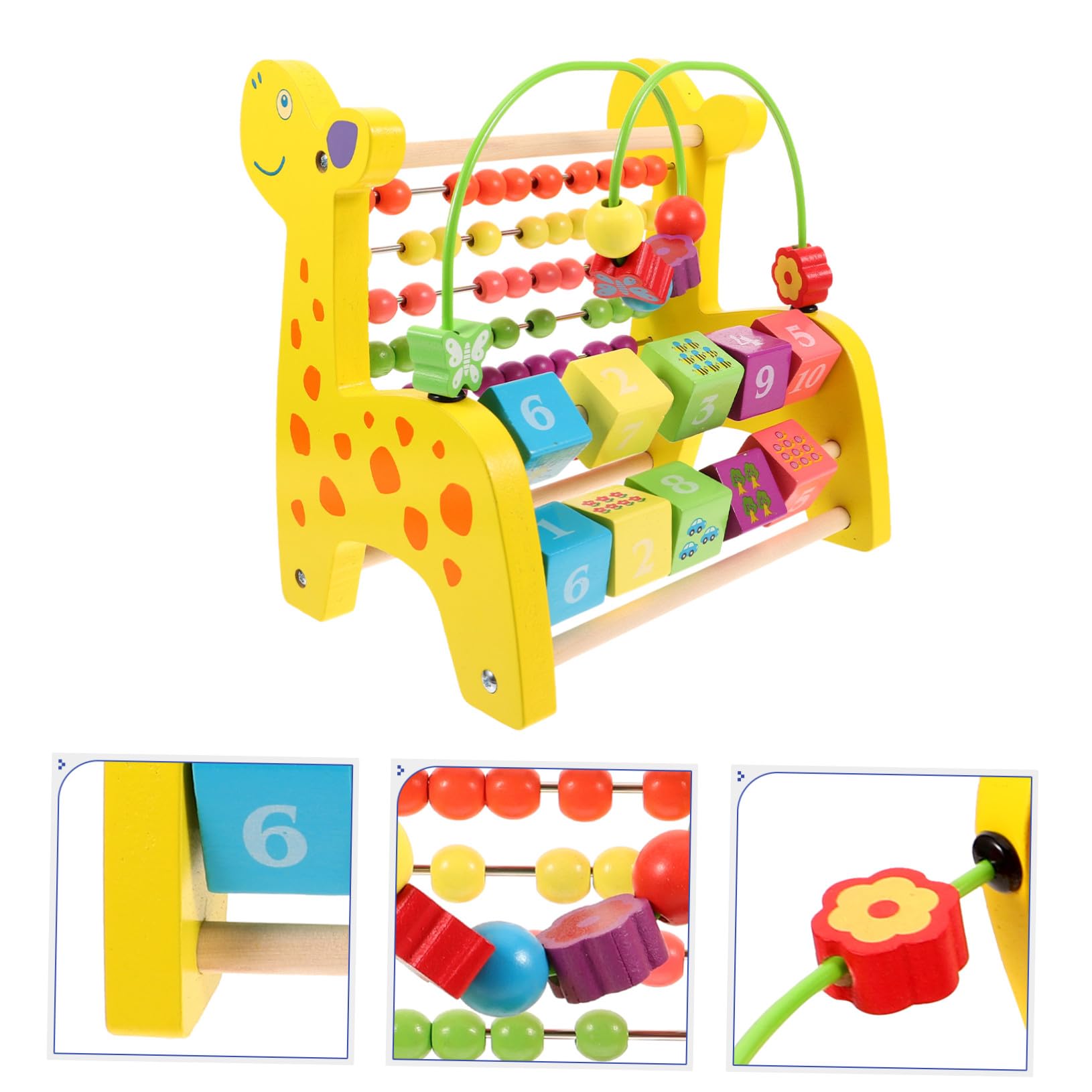 Didiseaon Ábaco Educativo para Niños y Adultos de Material Sintético Cuentas Coloridas para Estimular la Coordinación Mano-Ojo y Concentración Aprendizaje