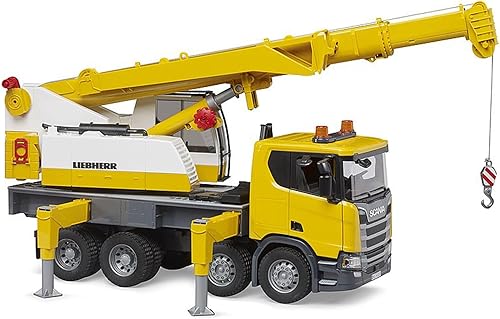 Miniatura 3 de Grúa con luces y sonidos Bruder camión Scania serie R Liebherr