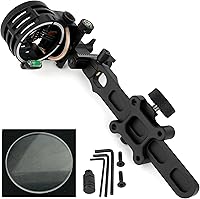 Vista 11 de Vista de arco compuesto de 5 pines, universal izquierda/derecha, lente 4X 6X 8X, barra corta/larga, vista de arco ajustable de fibra de 0.019