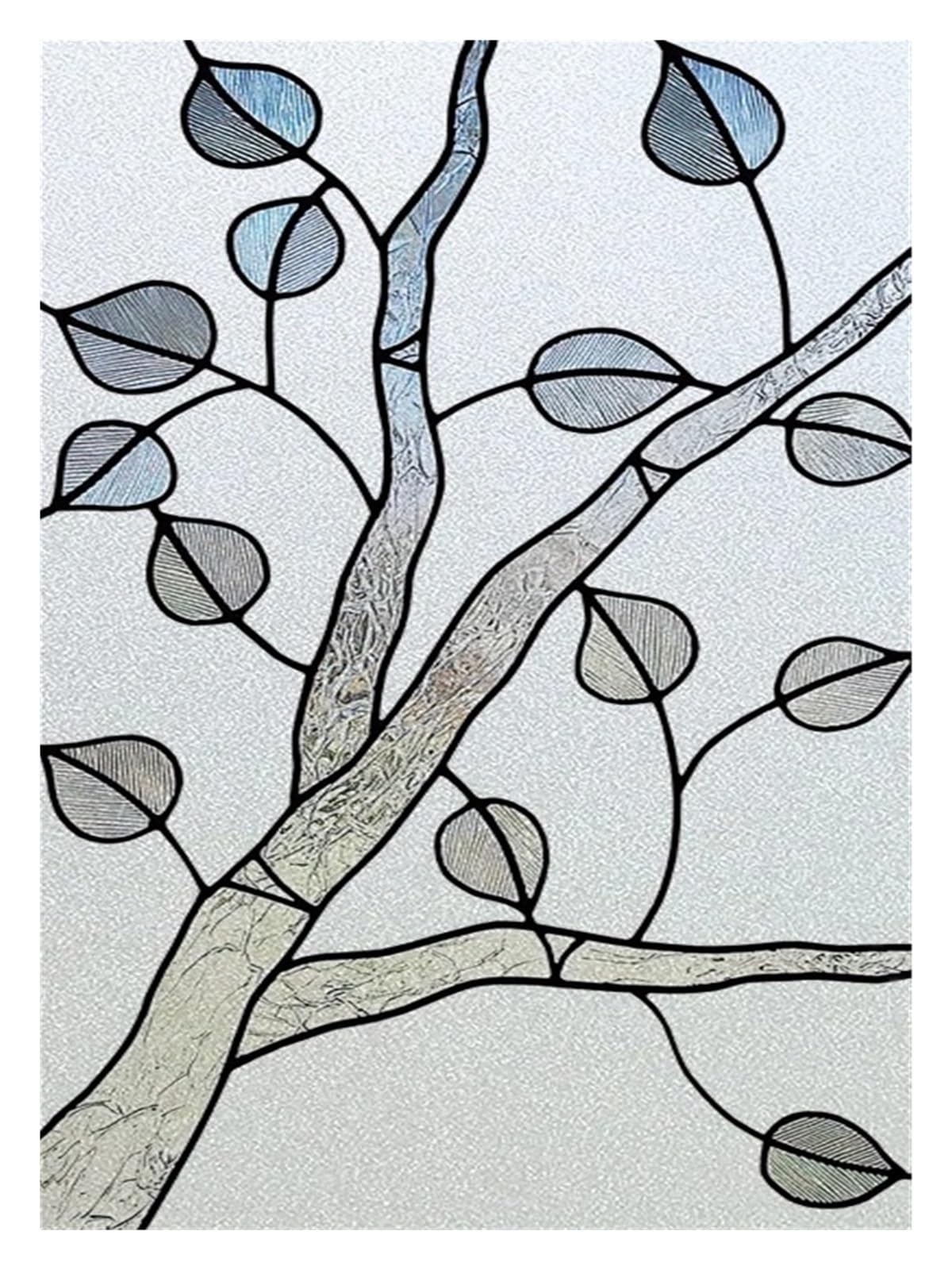 Window Film Privacy Window Film Frosted Stained Glass Films Static Cling Privacy Films Door Sticker Kitchen Office Home Decor(Color:01,Size:30cmX60cm)