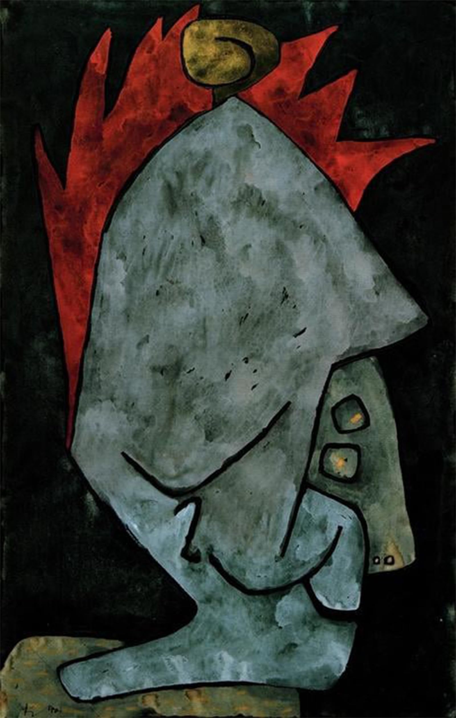 ARTXLXXBN Famous Art Print Poster Vintage Wall Art Mephisto As Pallas by Paul Klee Canvas Art Poster for Home Decor 60x90cm