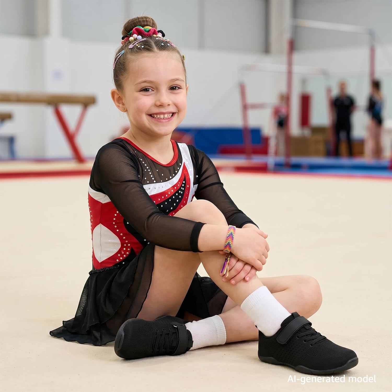 STQ KIDS Youth Cheer Shoes Girls Cheerleading Dance Sneakers Competition | Lightweight Breathable Non-Slip Athletic Arch Support Comfortable Training Tennis Sports Cheerleader Gymnastics Practice