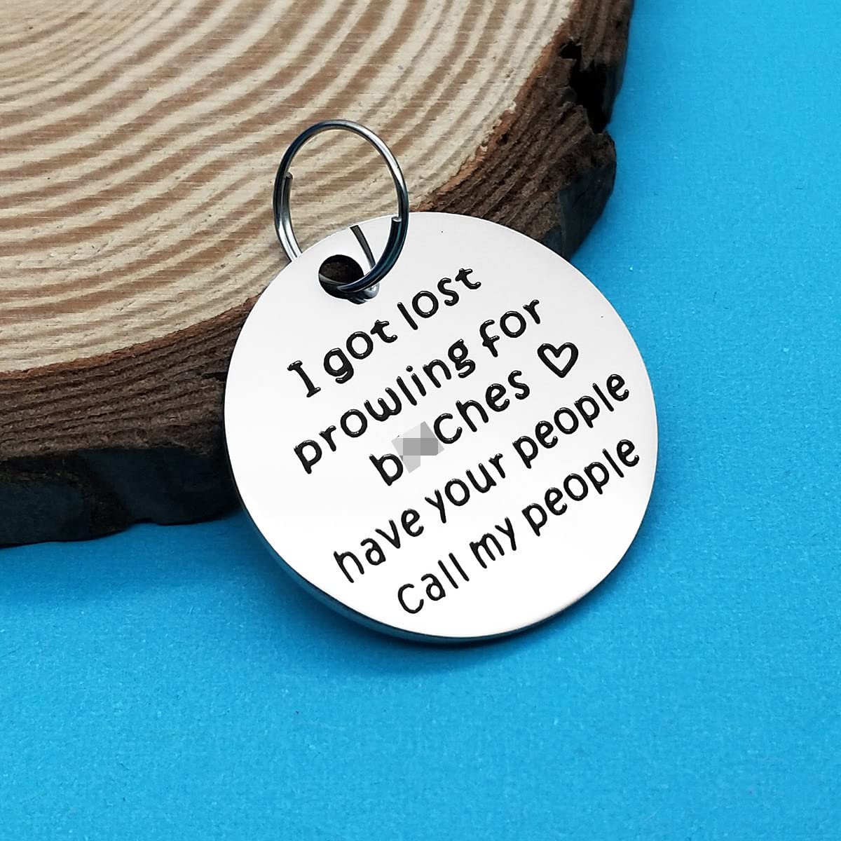 Divertida etiqueta de perro collar perro gato mascota etiqueta identificación dueño de mascota regalo I Got Lost Prowling Have Your People Call My People ID etiqueta para perro gato dueño de gatos