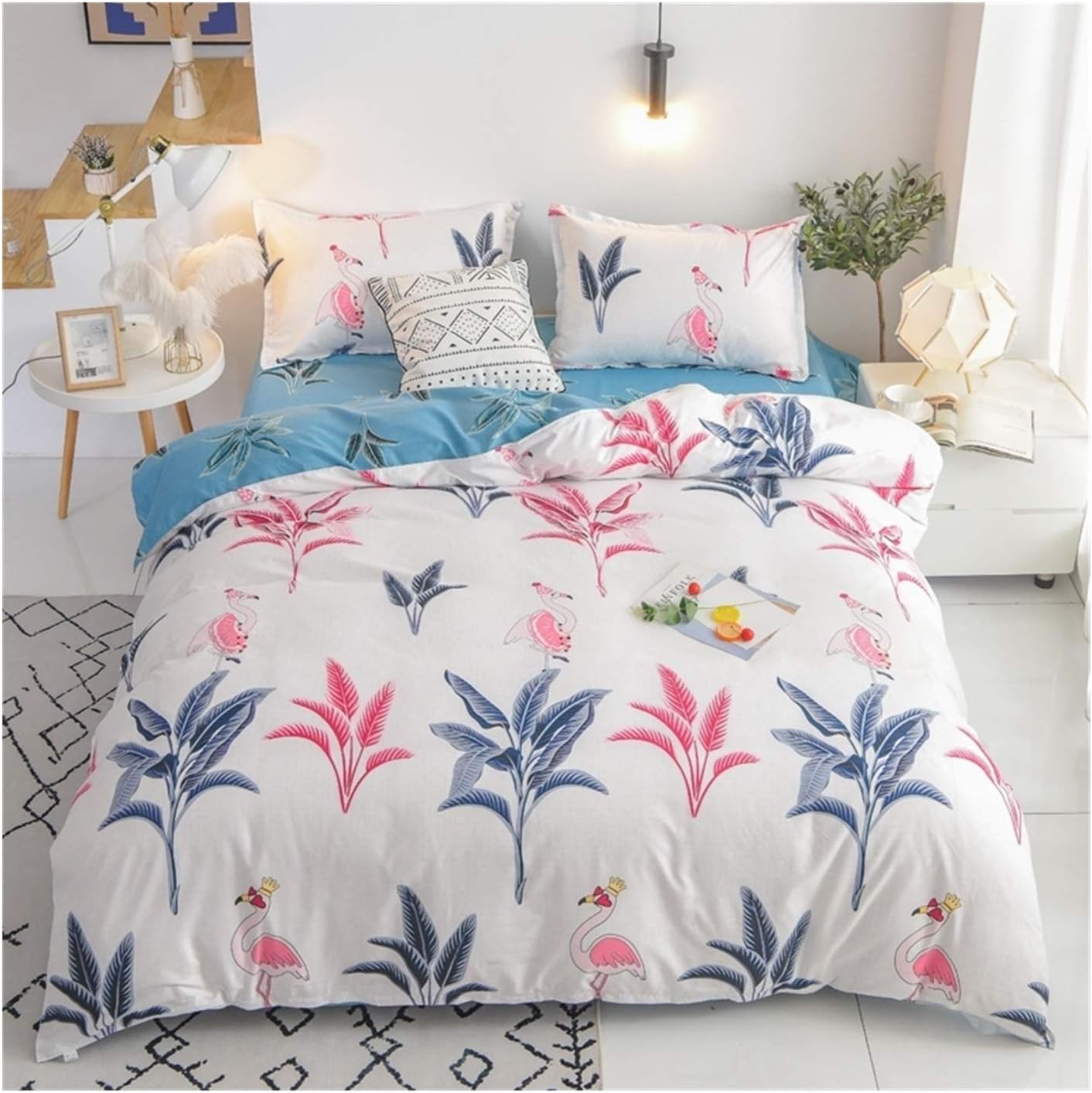 Cactus Flower Plant 4pcs Girl Boy Kid Bed Cover Set Duvet Cover Adult Child Bed Sheet Pillowcase Comforter Set (Color : Dark Khaki Size : Queen)