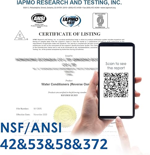 Miniatura 2 de Waterdrop G3P600 - Sistema de ósmosis inversa, Filtro de agua sin tanque de 8 etapas, Certificado NSF/ANSI 42 & 53 & 58 & 372, Sistema RO debajo del