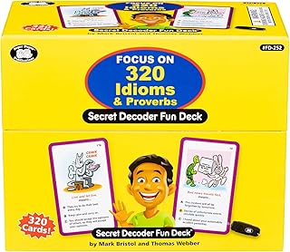 Super Duper Publications | Focus on 320 Idioms & Proverbs Secret Decoder Fun Deck | Educational Resource