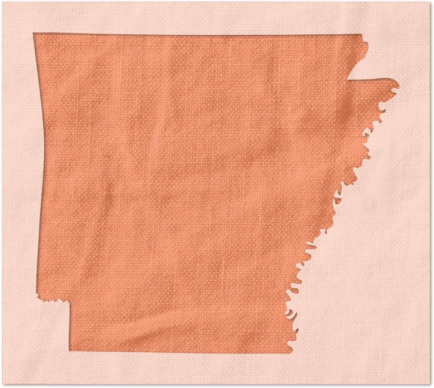 Stencil Stop Arkansas State Outline Stencil - Reusable for DIY Projects, Painting, Drawing, Crafts - 14 Mil Mylar Plastic (12 x 10.54 inches)