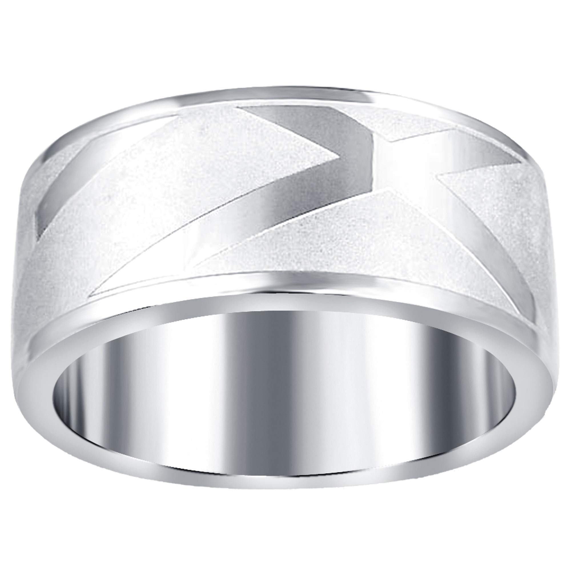 silver creations Stainless Steel Ring for Men & Women | Textured Matte Finish Designer Band | Anti-Tarnish Daily Wear Jewellery | Unisex Minimal Ring | Ethnic & Western Style-picture-15