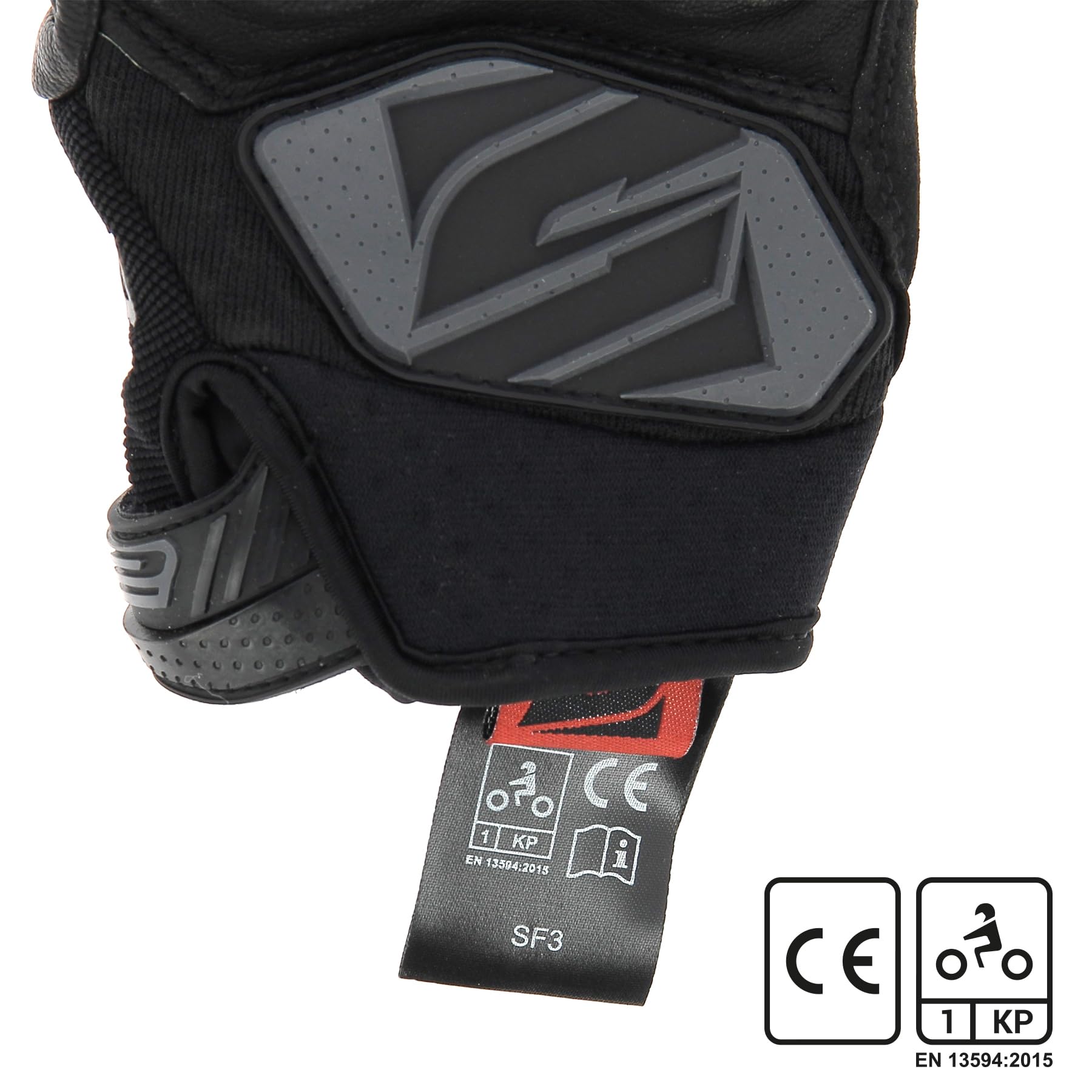 FIVE 830102 Gants de Moto Sport Courts, SF3, Protection 1KP Souplesse Ventilation, Noir, L