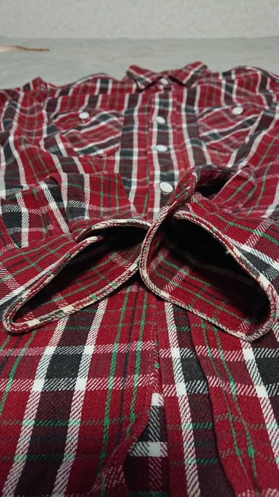 50s ビンテージ ヘビー ネル 襟ダブル マチ 猫目ボタン40s 60s Amazon.co.jp: 50s襟ダブルステッチWTGビンテージネルシャツマチ