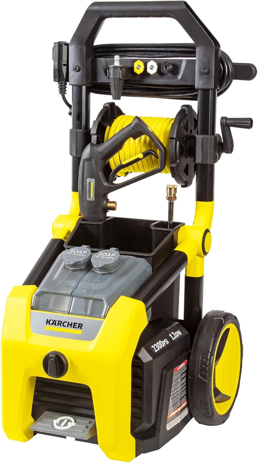 Kärcher Pressure Washer K2300PS, CETA Certified, 4 Spray Nozzles, Detergent Tank, Hose Reel, for Cars, Driveways, Siding, Patios, 1.2 GPM - Image 9