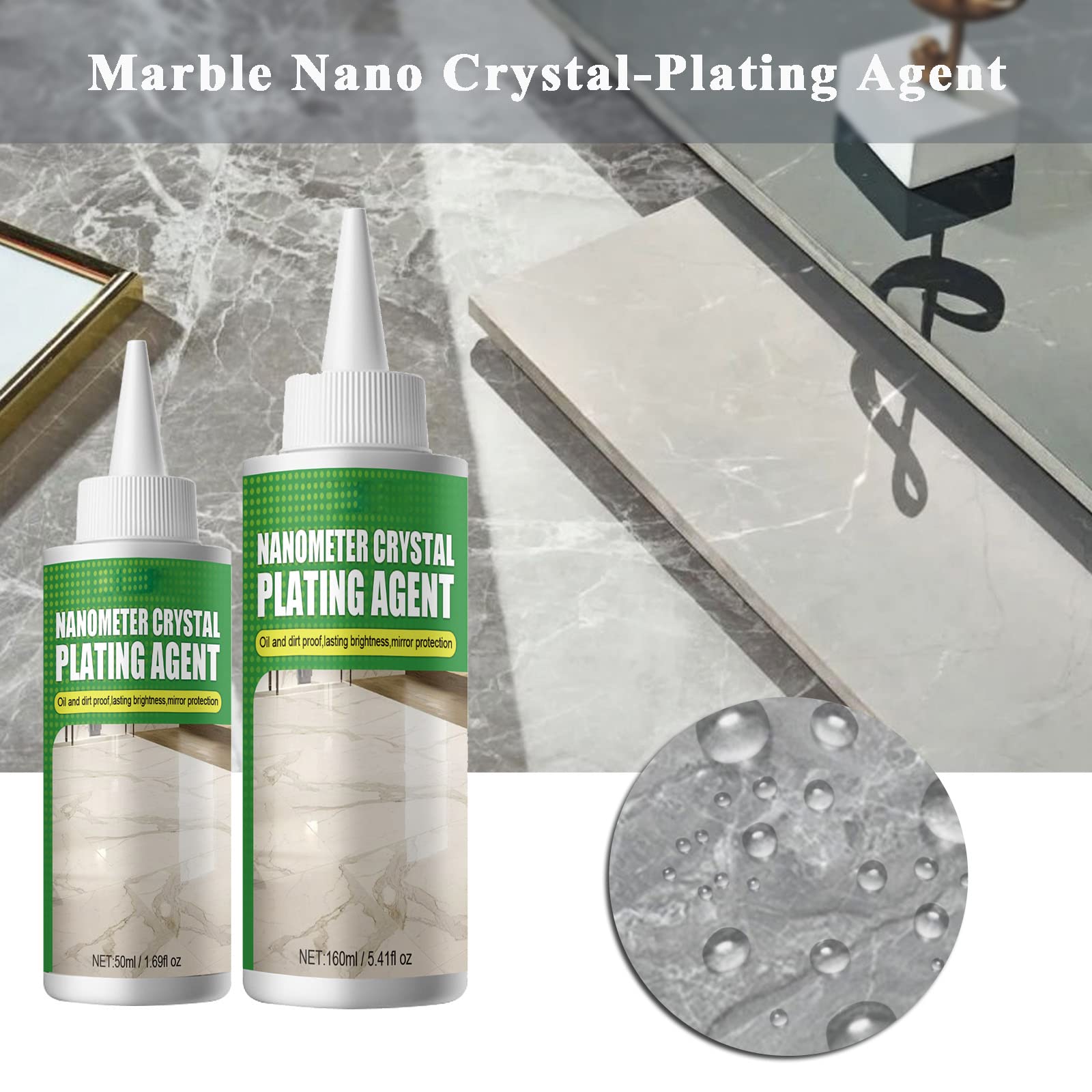 Marble Nano Crystal-Plating Agent, Stone Nano Crystal-Plating Agent - Coating of Stone Nanocrystals (B-160ml)