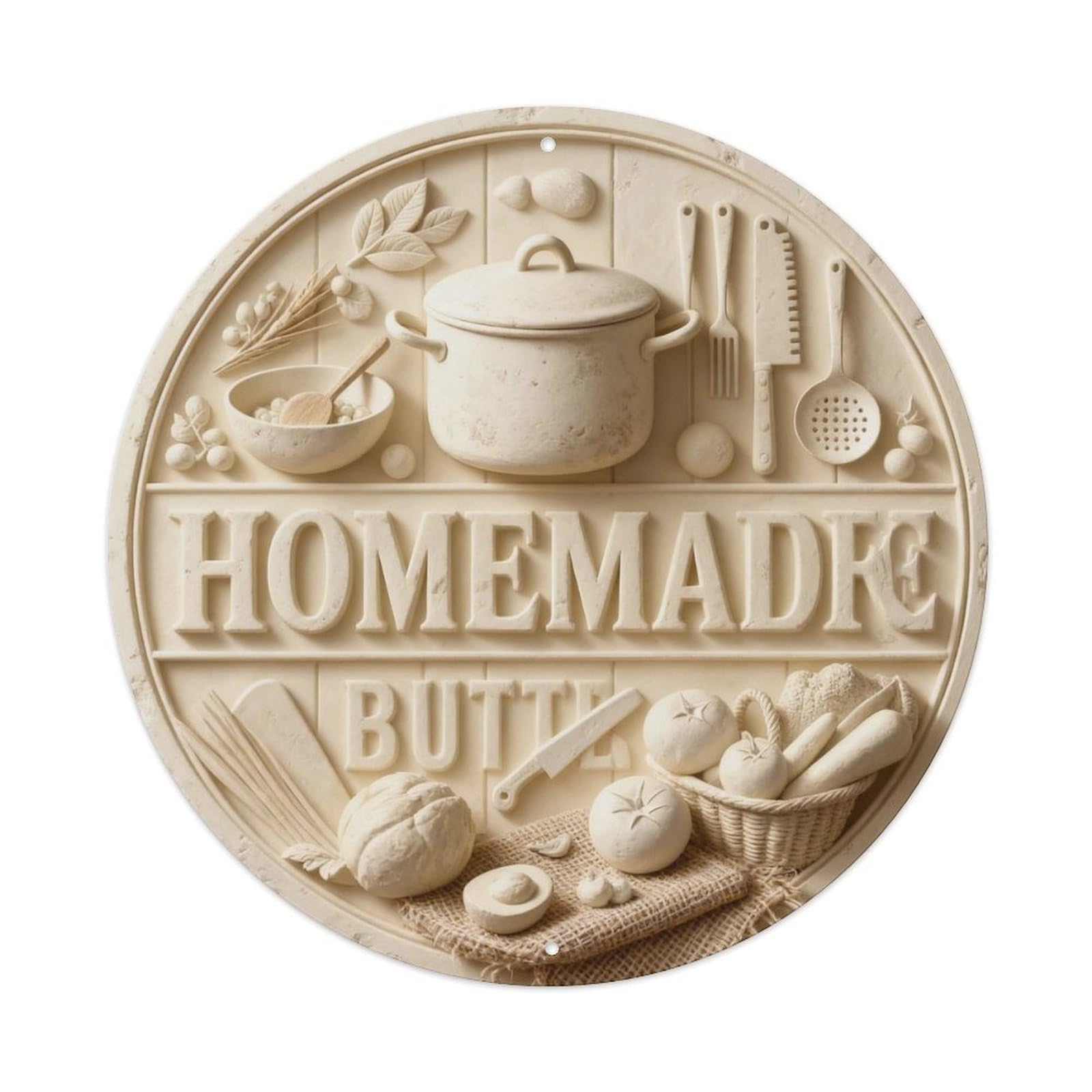 Homemade Butter Metal Tin Sign Plaque