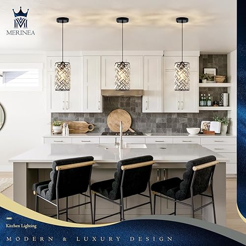 Miniatura 6 de Lámpara colgante de cristal negro moderna mini lámpara colgante para isla de cocina, comedor, dormitorio, pasillo, sala de estar, porche