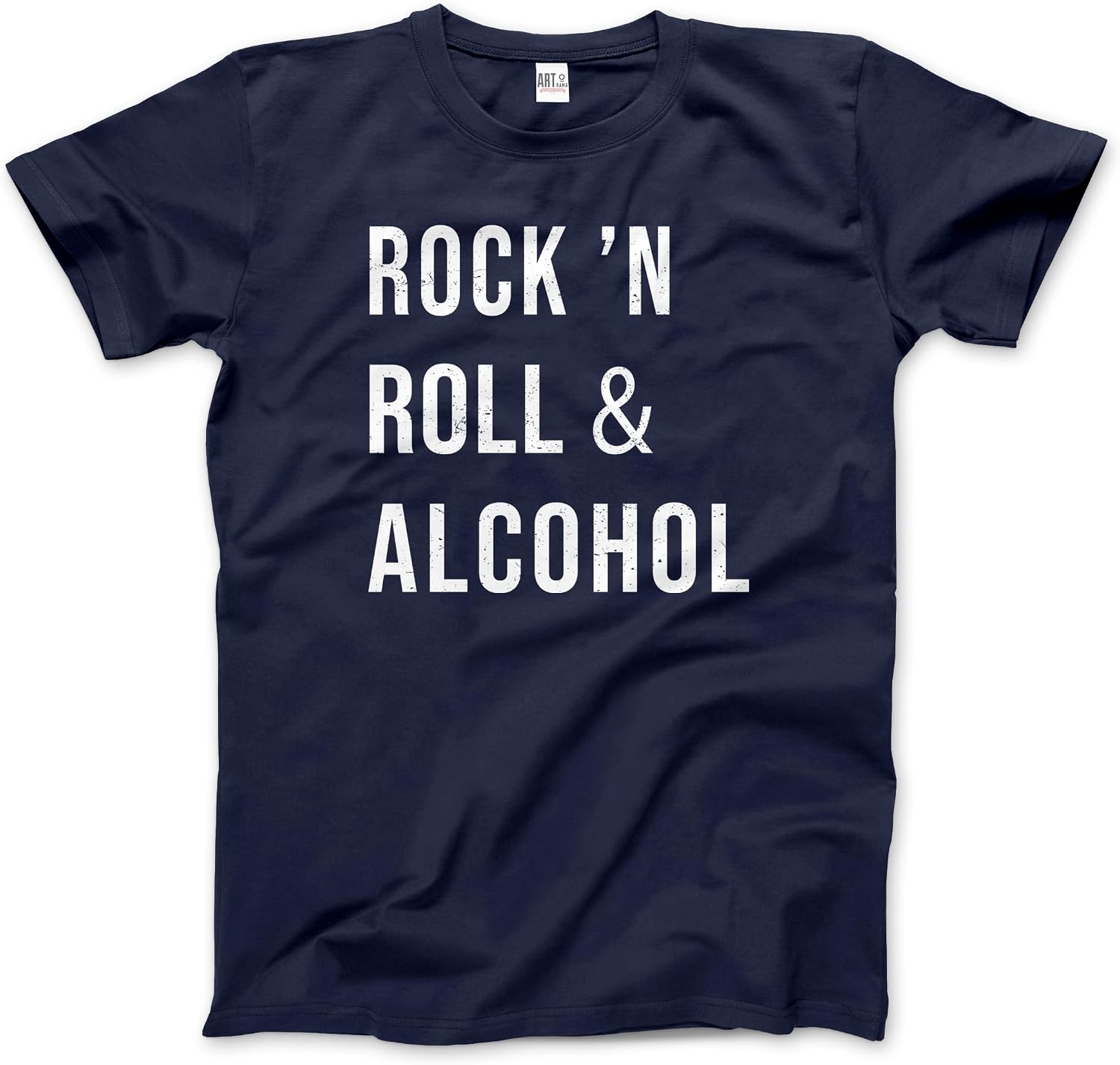 Rock'n Roll & Alcohol T-Shirt (Adults, Kids, Short & Long Sleeve) Black
