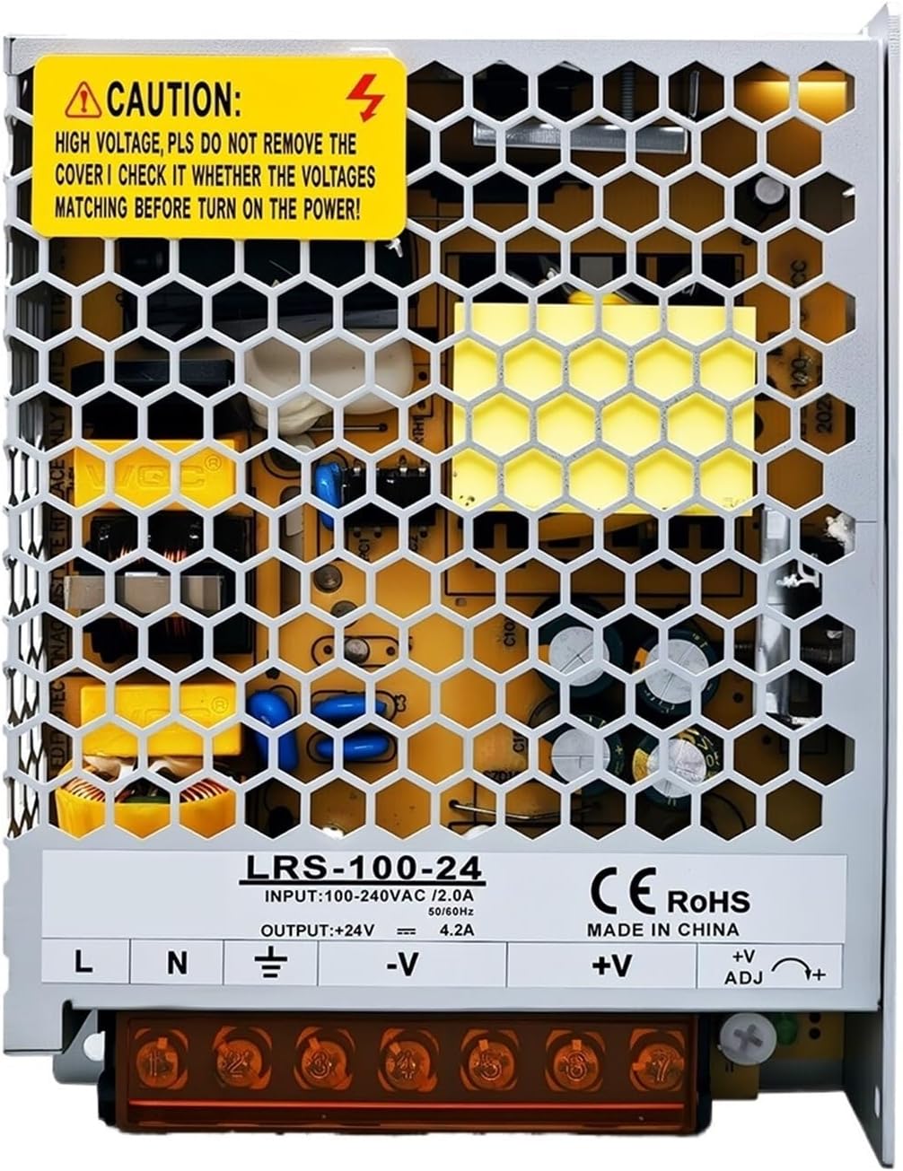 100W AC-DC SMPS Single Output Switching Power Supply Input 110-240V Output 5V 12V 15V 24V 36V 48V Adjustable for LED(12V_100 W)