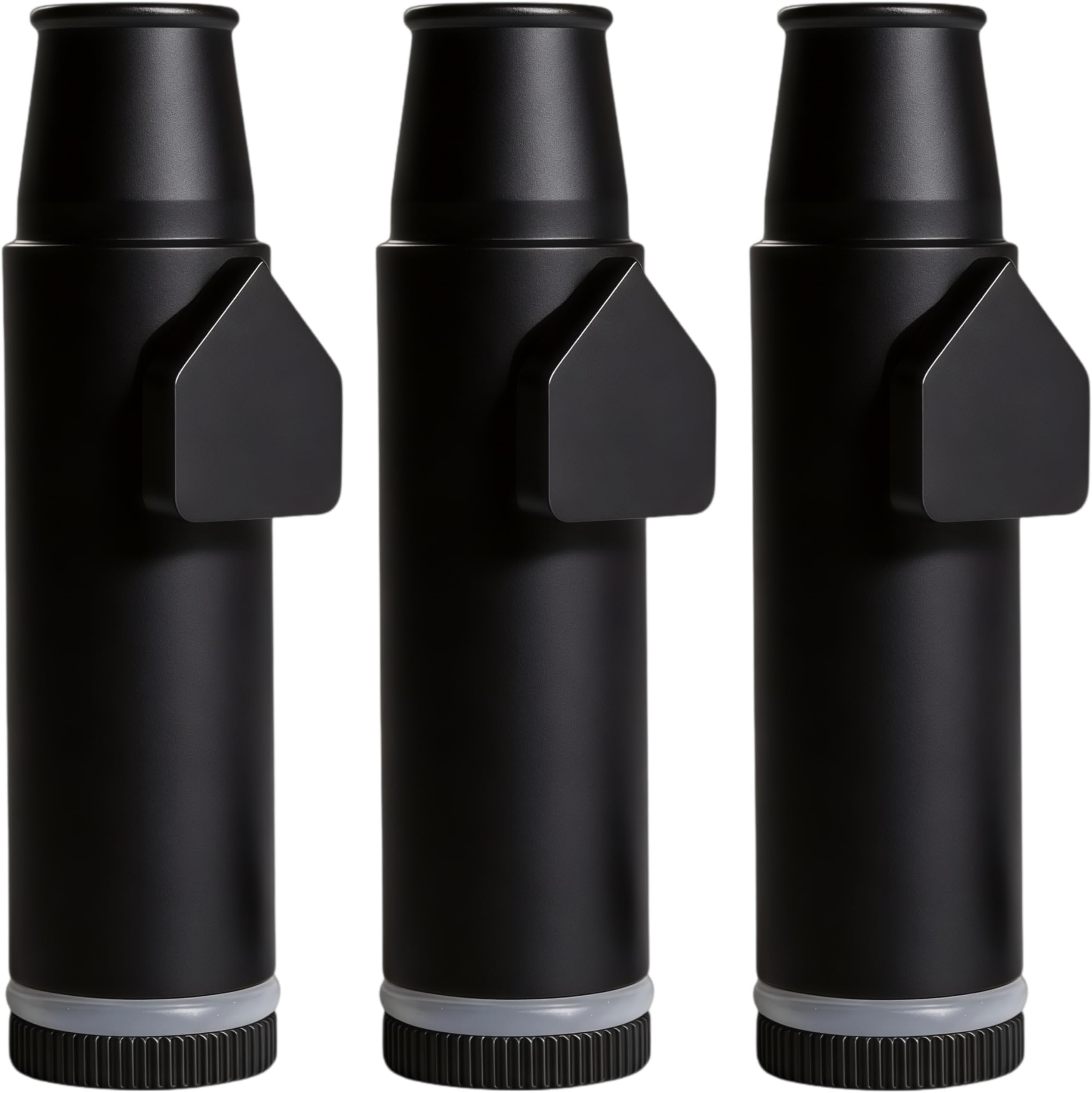 OMO Metal Ieak-proof Bottle (2nd Generation Upgrade Version) (Black）Portable Pepper Shaker (3 pack)